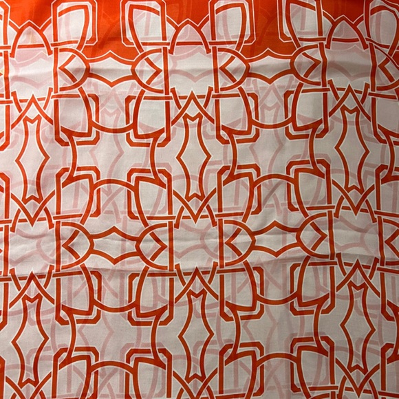 Orange and Pink Geometric Print Infinity Scarf - Picture 4 of 4